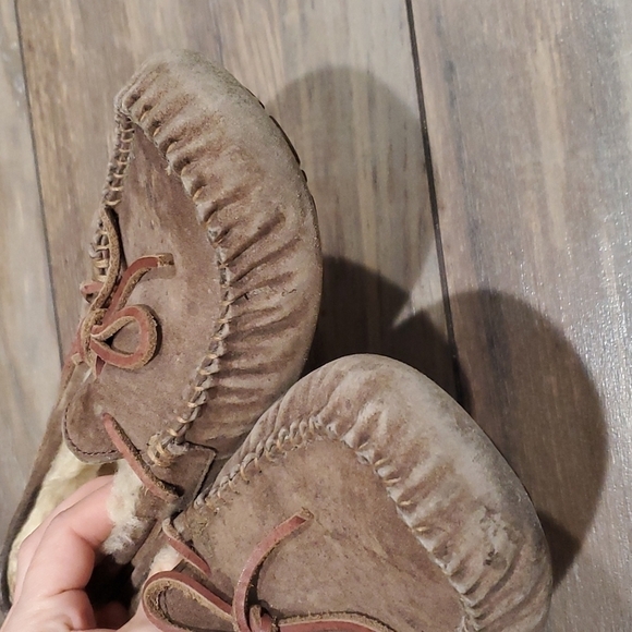 Ugg Dakota Women Suede Espresso Fur-Lined Loafers shoes flat slippers - Picture 4 of 16